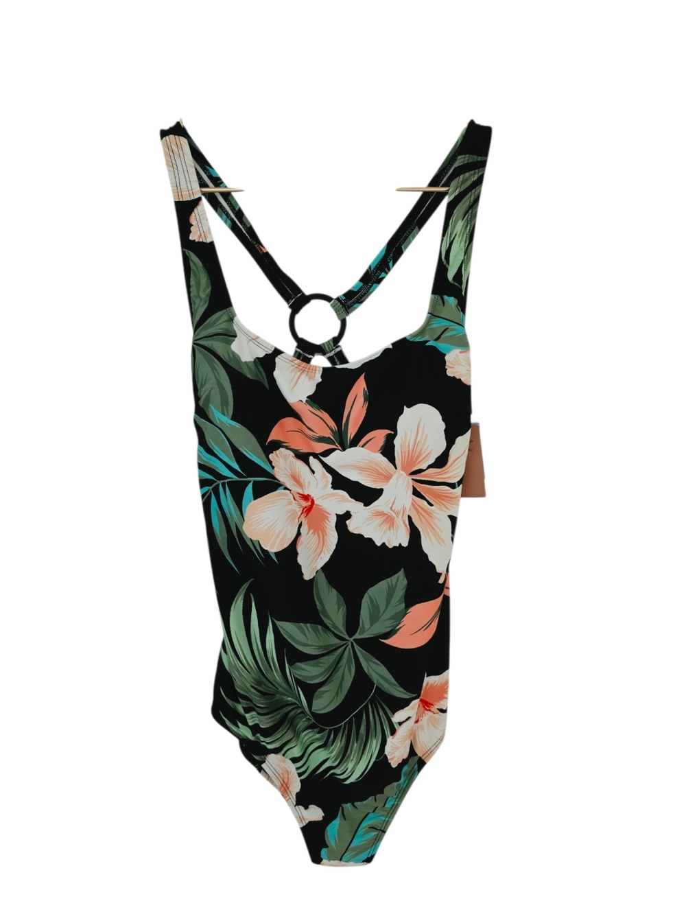 Shade & Shore Multicolor Tropical Print One Piece Swimsuit Small 4-6